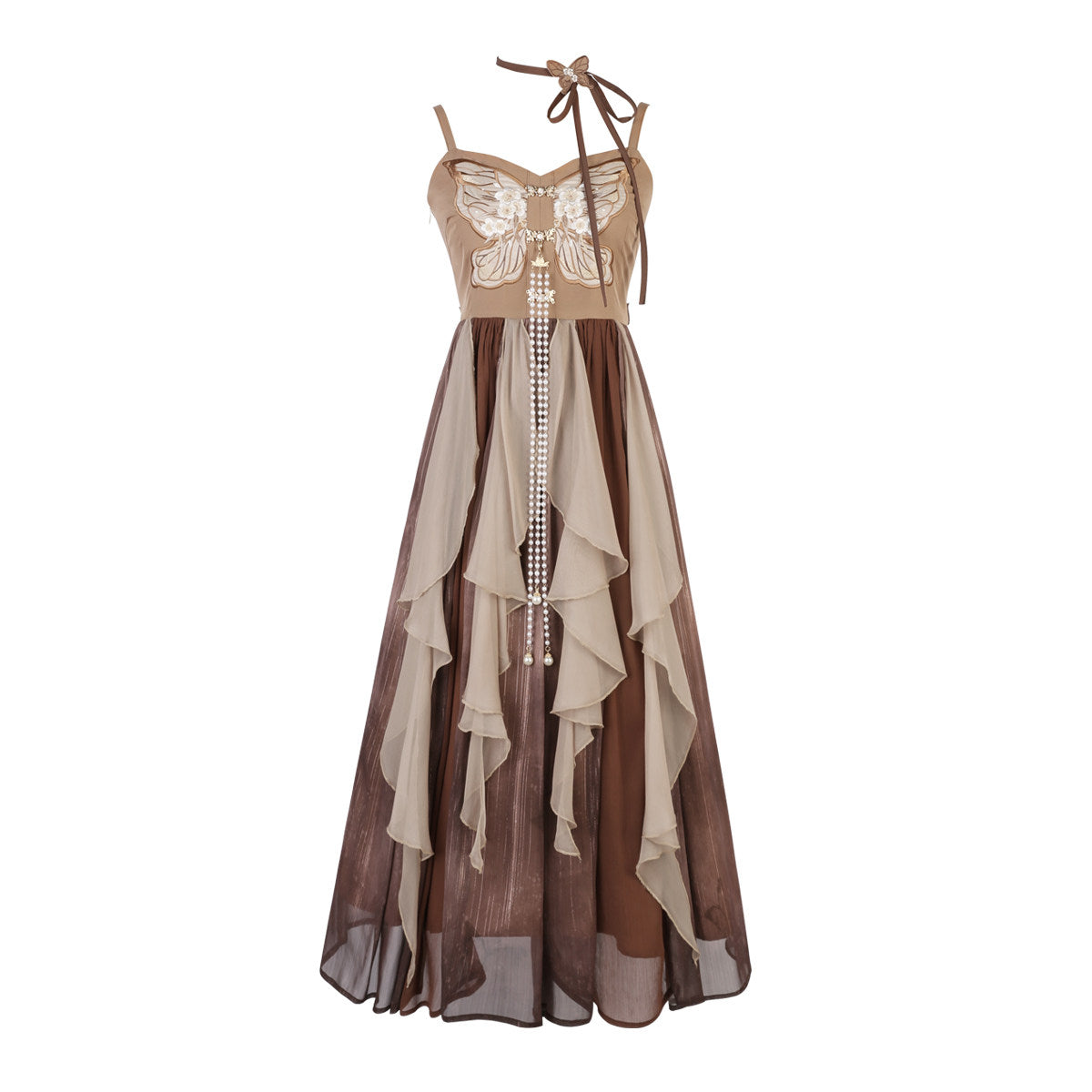 New Chinese Style Vintage Slip Dress and Cardigan for Summer - Midie 迷蝶