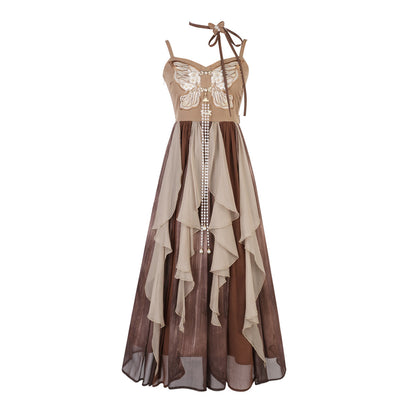New Chinese Style Vintage Slip Dress and Cardigan for Summer - Midie 迷蝶
