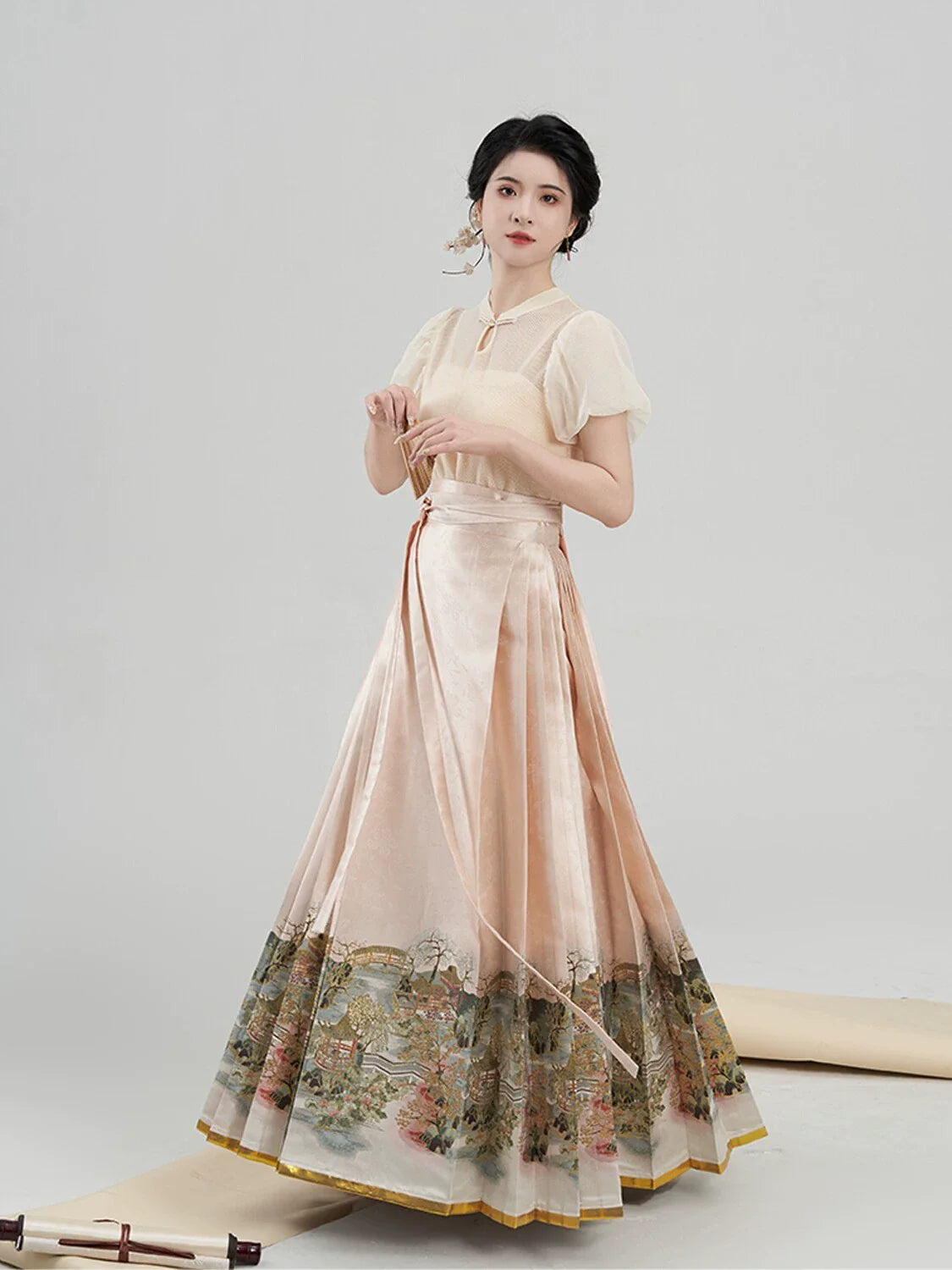 Chinese Blouse & Mamian Skirt Outfit | Nanpu 南浦