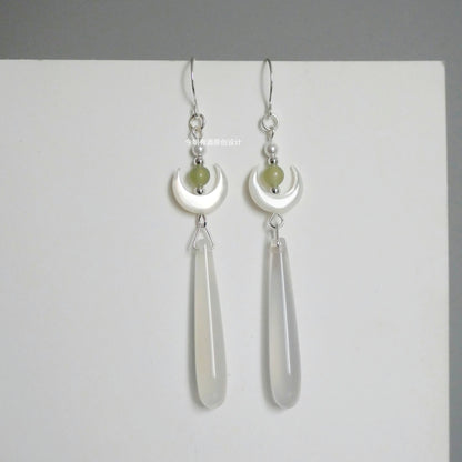 Moon Rises In The Sea Earrings | Hanfu Jewelry