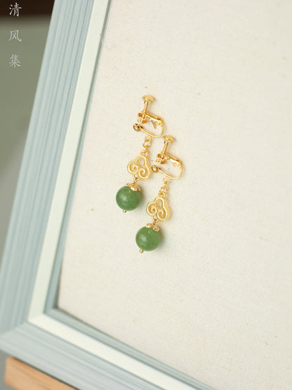 Jaded Skies Antique Earrings | Hanfu Jewelry