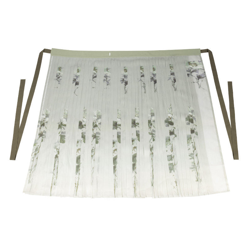Song Dynasty Modern Hanfu Changgan Temple Beizi with Pleated Green Skirt - Bu Ruan 不染 (Preorder)