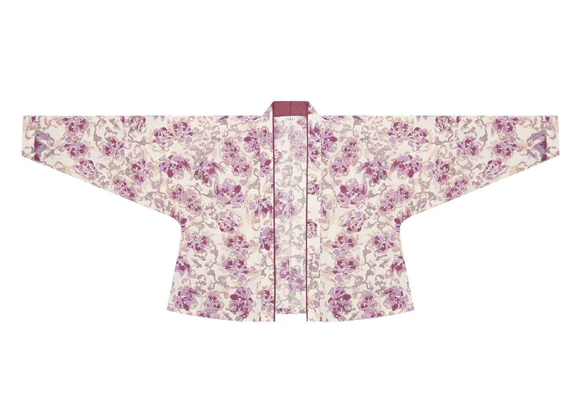 Song Dynasty Modern Hanfu Set with Winged Sleeve Top and Spiral Skirt - Yingying 盈盈 (Preorder)