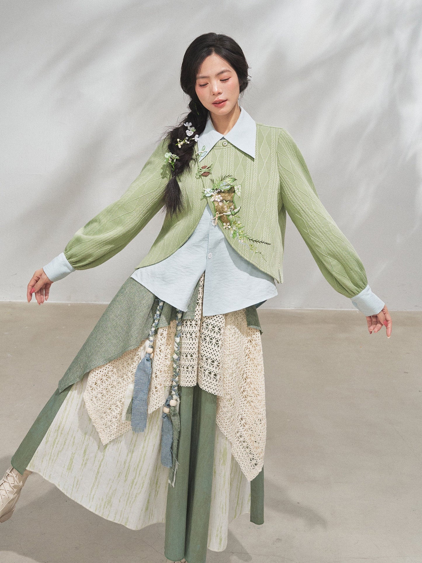 Spring Letter Moss Traces | Xianxia Style Hanyuansu Outfit