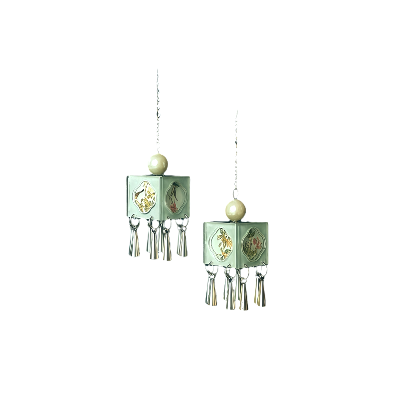 Oriental Windowsill Cube Earrings | Hanfu Jewelry