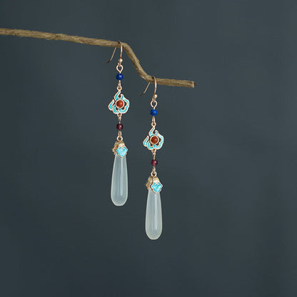 Water Droplets Antique Earrings | Hanfu Jewelry