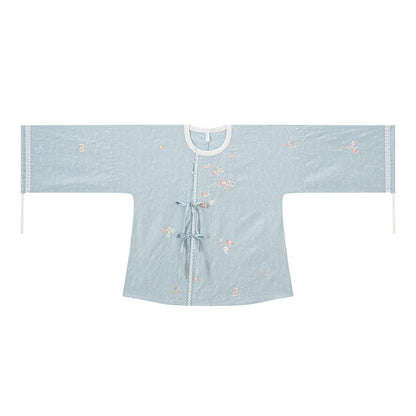 Tang Dynasty Crew Neck Shirt Cotton Skirt - Moving Spring Order 移春令 (Preorder)