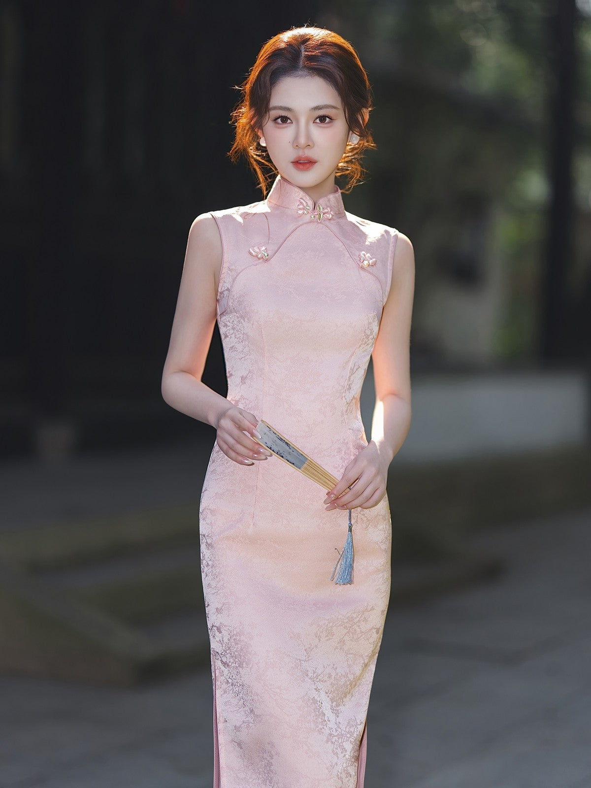 Sleeveless Floral Midi Cheongsam | Among the Flowers