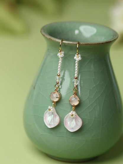 Pink Petal Earrings | Hanfu Jewelry