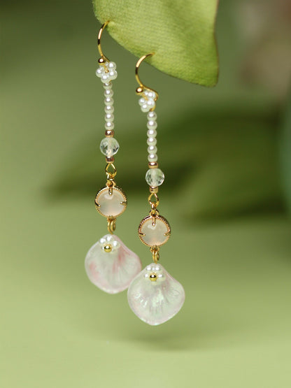 Pink Petal Earrings | Hanfu Jewelry