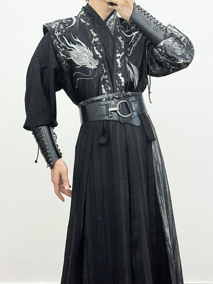 Wei Jin Wuxia Style Qiyao Ruqun - Canglan 沧澜