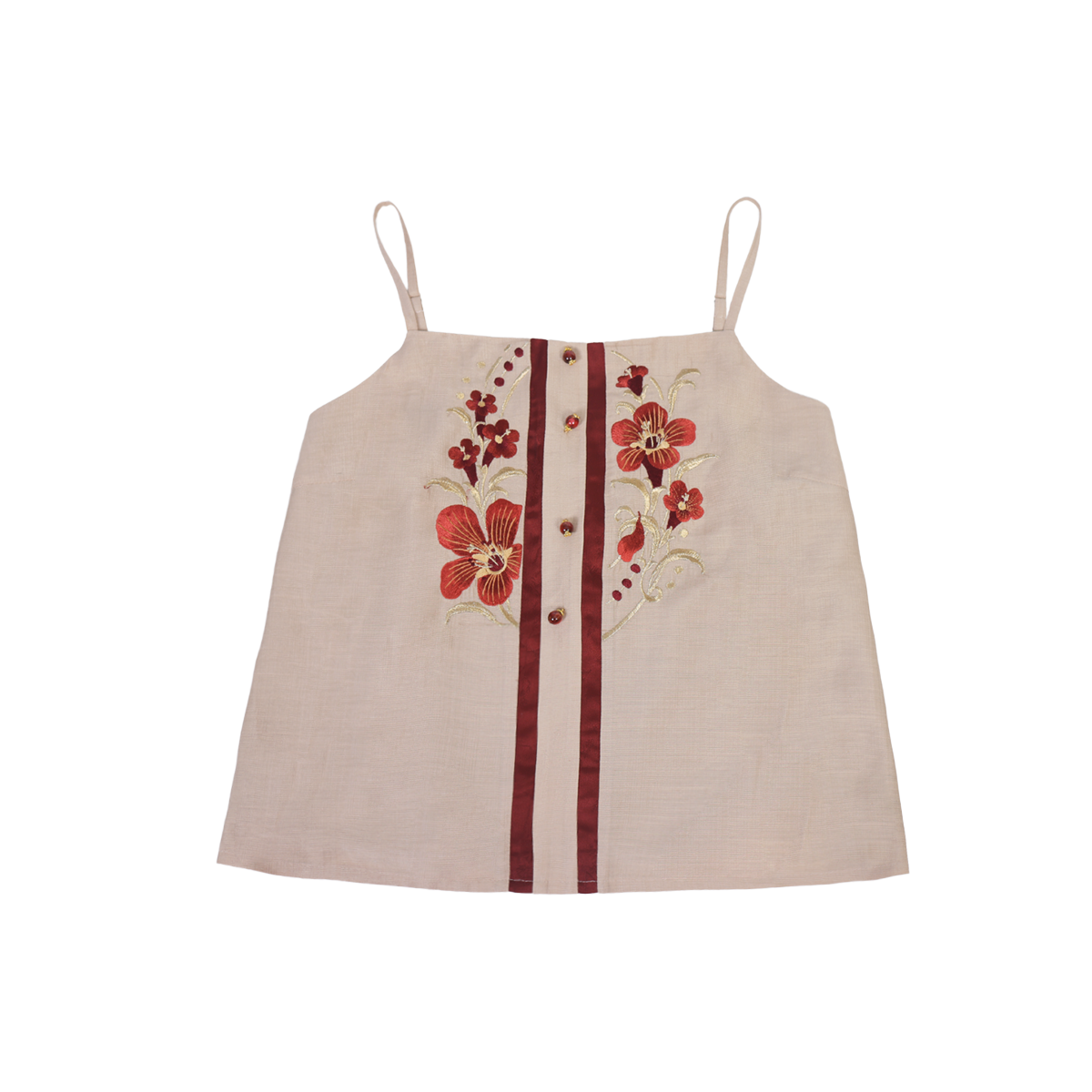 Song Dynasty Modern Hanfu Changgan Temple Beizi and Wrap Skirt - Crimson Cup 赤玉盏 (Preorder)
