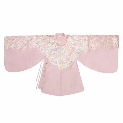 Ming Dynasty Round Collar Pipa Sleeve Top & Mamian Skirt | Melodies 棠织金音