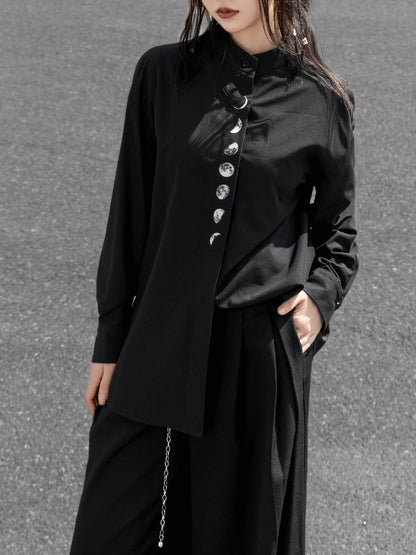 New Chinese Style Moon Phase Long Sleeve Top (Preorder)