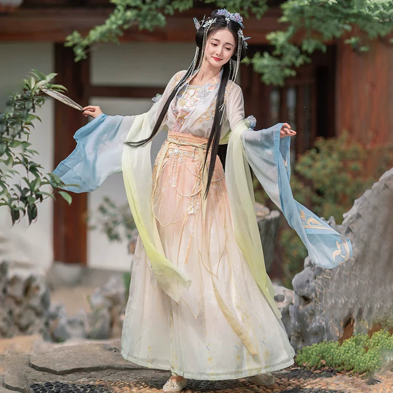 Wei Jin Dynasty Qiyao Ruqun Hanfu | Calm Waters 定风波