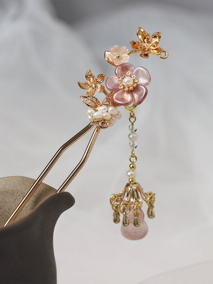 Lilac Cherry Blossom Hair Stick | Hanfu Hair Accessory