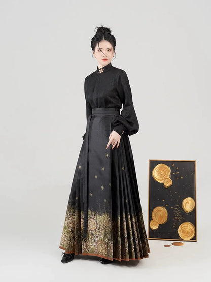 Chinese Blouse & Mamian Skirt Outfit | Jinghua Jade Mirror 金花玉镜
