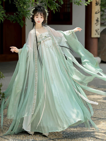 Qinghe 清荷 - Tang Dynasty Style Hanfu Dress Heziqun
