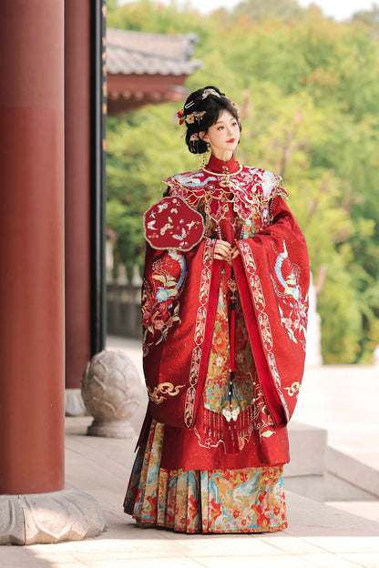 Ming Dynasty Chinese Wedding Hanfu Couple Set | Union of Phoenix & Qilin 凤栖梧麟