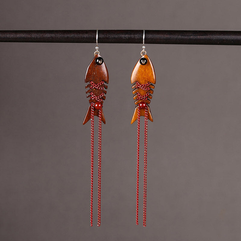 Wooden Fish DanglingEarrings | Cheongsam Jewelry