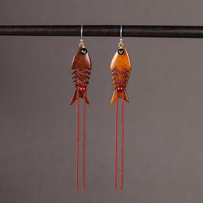 Wooden Fish DanglingEarrings | Cheongsam Jewelry
