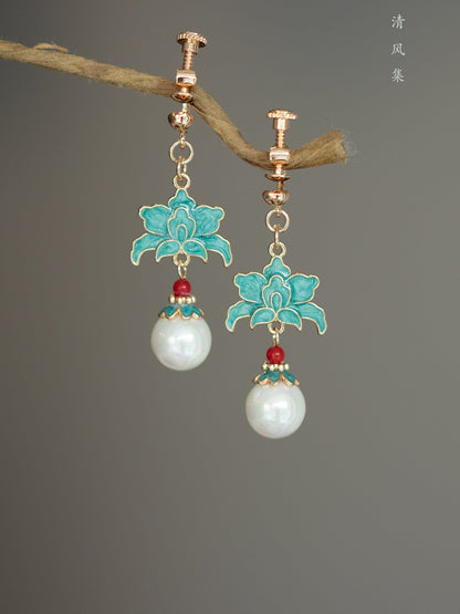Art of Porcelain Antique Earrings | Hanfu Jewelry