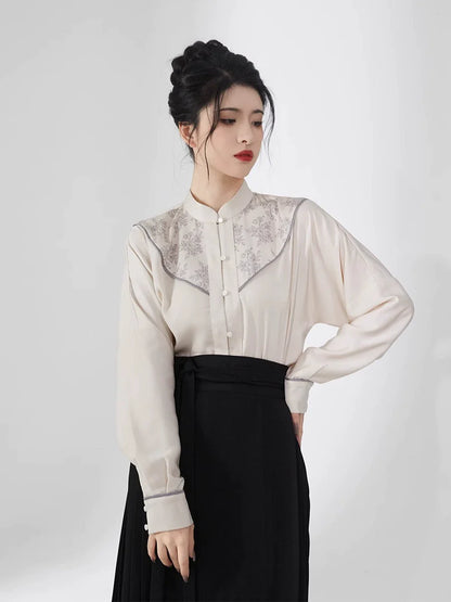 Ming Dynasty Modern Hanfu Mamianqun Outfit - Shuangshu 双姝