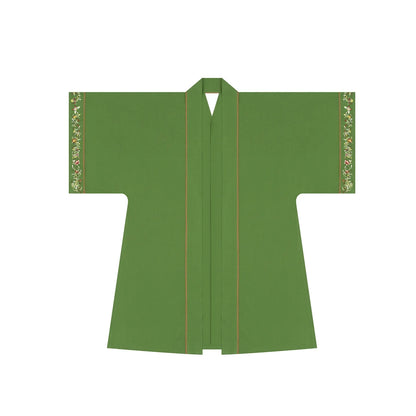 Song Dynasty Modern Hanfu Set with Changgan Temple Beizi and Spiral Skirt - Yuhuacui 玉华翠 (Preorder)