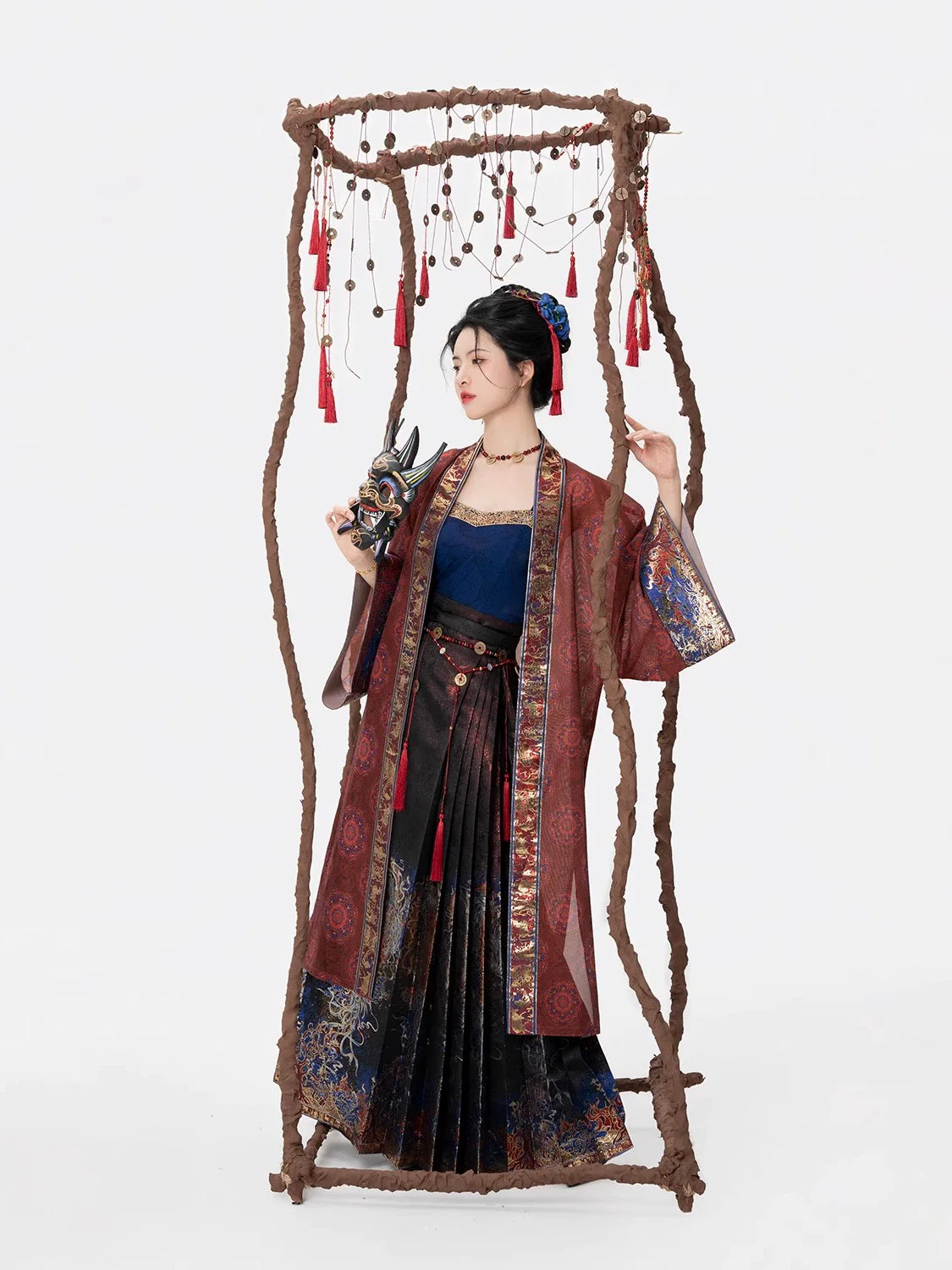 Ming Dynasty Modern Hanfu Mamianqun Outfit - Shen Nuo 神傩