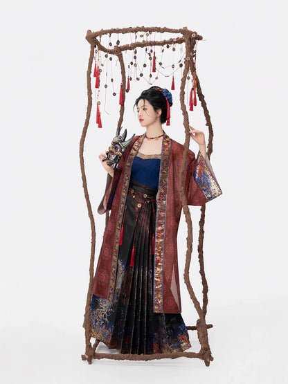 Ming Dynasty Modern Hanfu Mamianqun Outfit - Shen Nuo 神傩