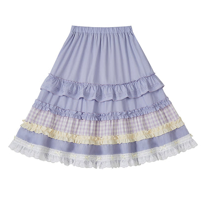 Modern Qing Han Lady Attire with Layered Skirt - Tulip Duck 郁香鸭鸭