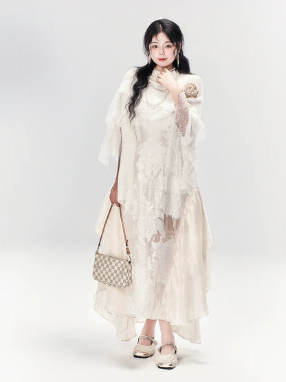White Moonlight 白月光 - New Chinese Style Light Gold Dress
