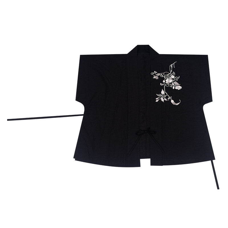 New Chinese Style Winged Sleeve Top and Mamianqun Hanfu Set - Guest of Human Realm 人间客