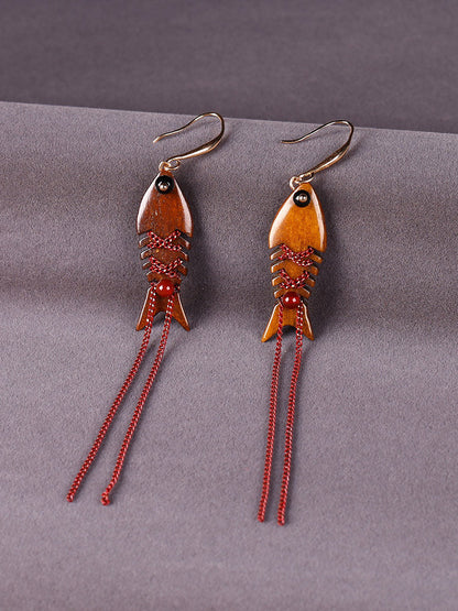 Wooden Fish DanglingEarrings | Cheongsam Jewelry