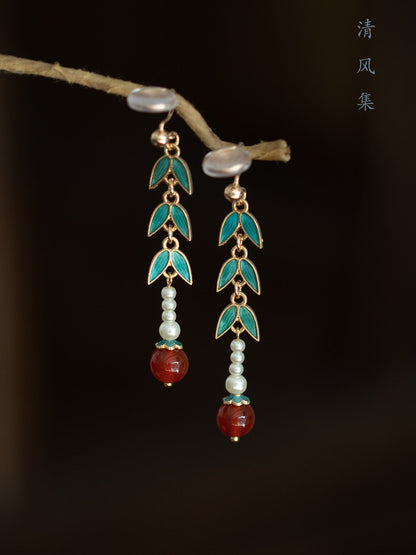 Rustling Bamboo Earrings | Hanfu Jewelry