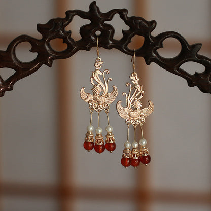 Phoenix Bridal Antique Earrings | Hanfu Jewelry