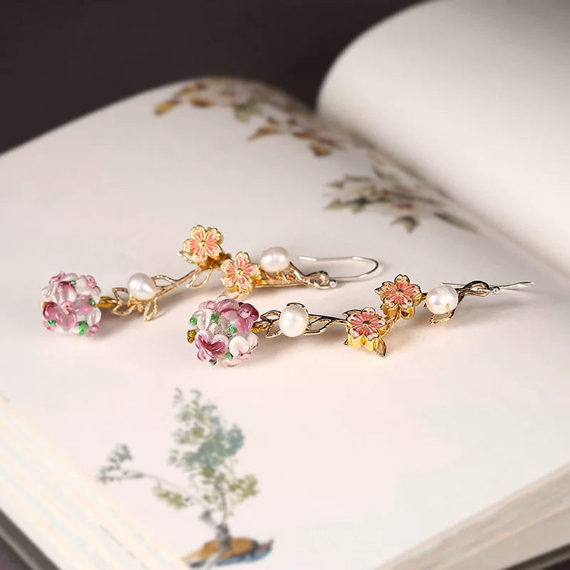 Garden Vine Floral Earrings | Cheongsam Jewelry