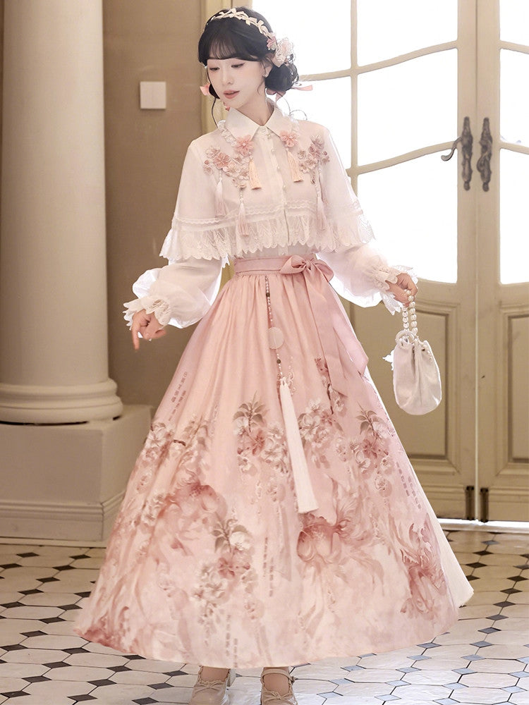 Neo Chinese Spring Flower Festival Hanfu | Cherry Blossom Rain 樱花雨