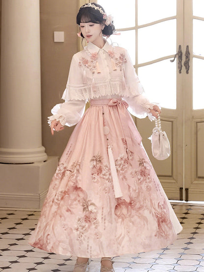 Neo Chinese Spring Flower Festival Hanfu | Cherry Blossom Rain 樱花雨