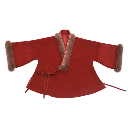 Festive Hanfu Jacket and Zipped Mamiaqun for Chinese New Year - Years 岁岁 (Preorder)