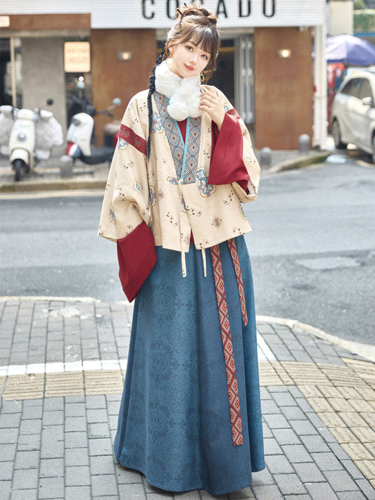 Jin Dynasty Modern Hanfu Jacket and Skirt - Liunian 流年 (Preorder)