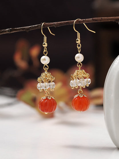Pumpkin Earrings | Ancient China Jewelry