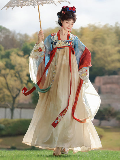 Bai Yuxue | Tang Dynasty Qixiong Ruqun Hanfu Outfit