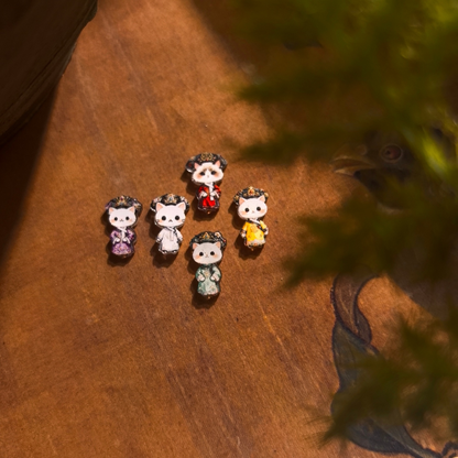 Cat Empresses in the Palace Ear Studs | Hanfu Jewelry