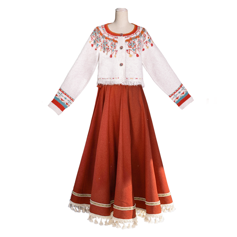 Tang Dynasty Modern Hanfu Wrap Skirt and Ethnic Style Sweater - Cloud Song 云中歌 (Preorder)