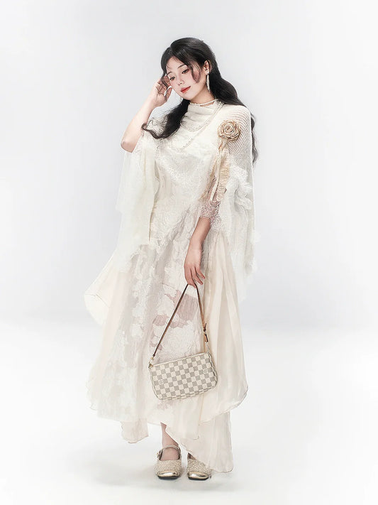 White Moonlight 白月光 - New Chinese Style Light Gold Dress