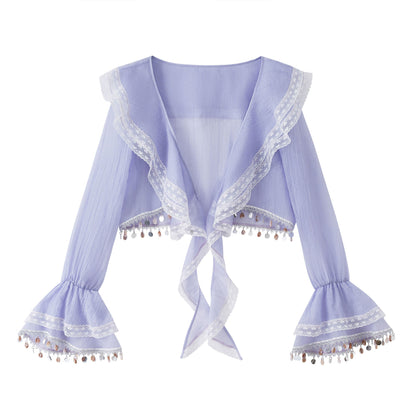 New Chinese Style Fairy Summer Slip Dress - Blue Moon Lake 海月浴兰