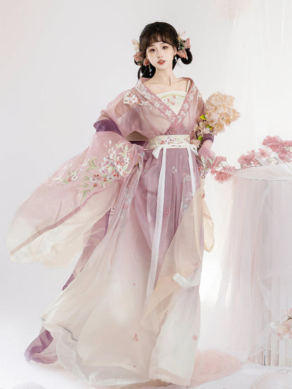 Wei Jin Dynasty Qiyao Ruqun Hanfu | Flower Kite 鸢月