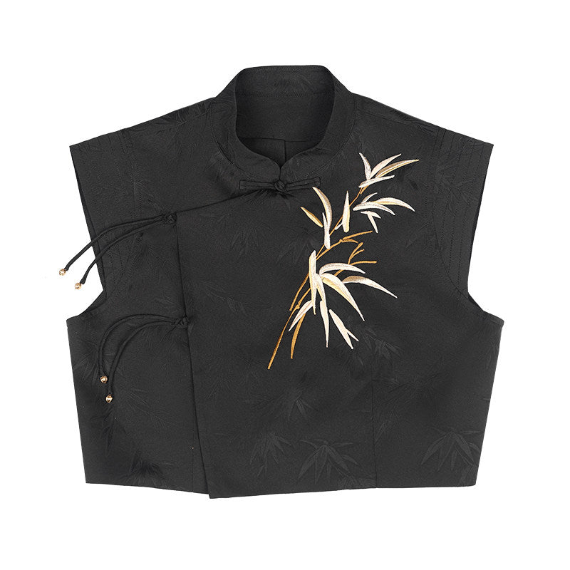 Chinese Sleeveless Crop Top | Oriental Bone 东方骨