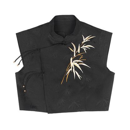Chinese Sleeveless Crop Top | Oriental Bone 东方骨